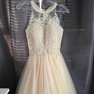 Dancing Queen Champagne Tulle Dress.